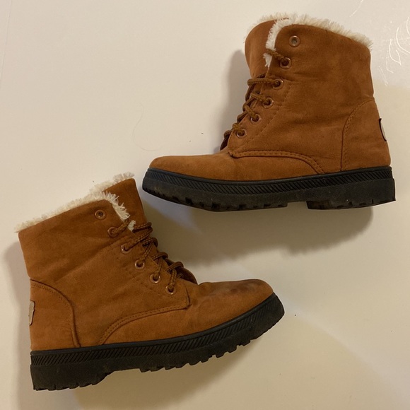 SQL winter hiking brown boots size EU 35/5 - Picture 3 of 11